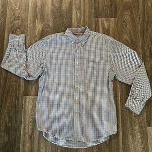 Izod Men’s Large Purple & Blue Dress Shirt